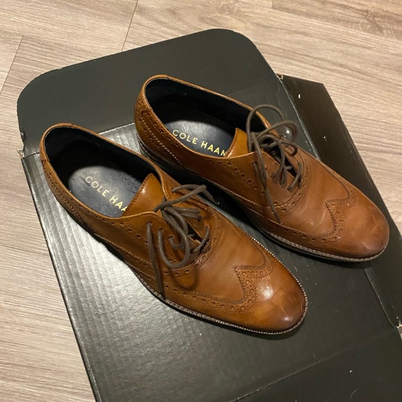 Men’s Cole Haan Wayne Wingtip Leather Dress Shoe size 7.5 - Picture 5 of 6